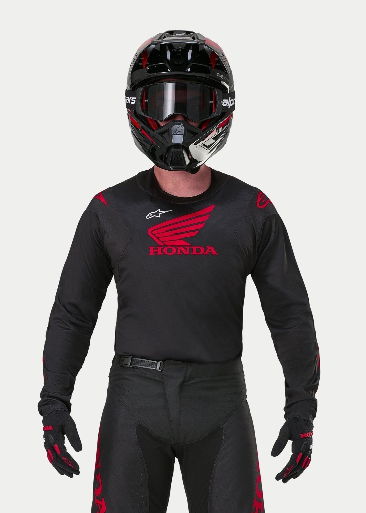 Alpinestars Honda 革ツナギ USA 44（EU 54） Honda Racer Iconic - Zwart Jersey MX | Alpinestars®