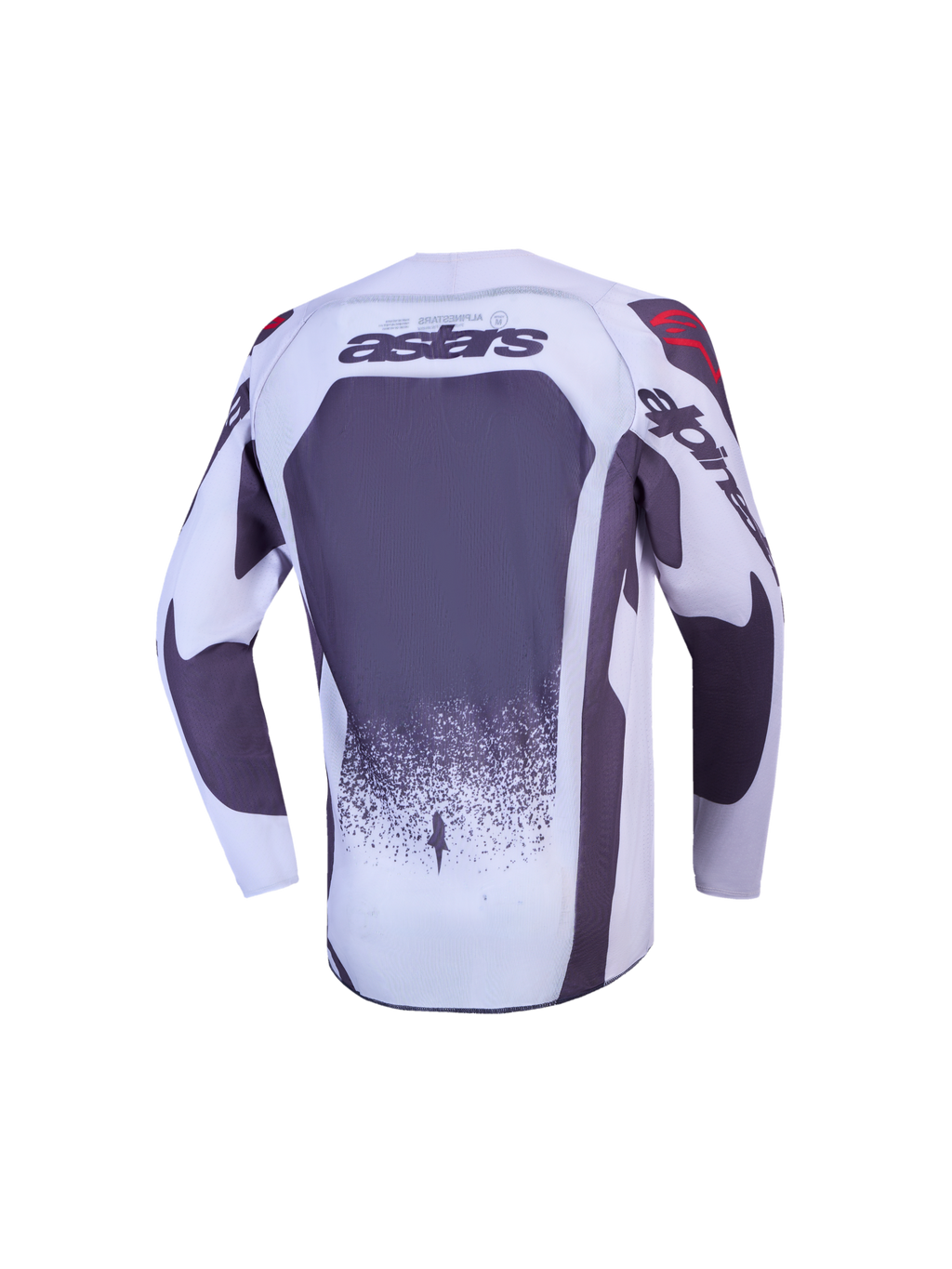Alpinestars Jeugd Supertech Swan Jersey, motorcrossjersey voor kinderen, grijs en wit, achterkant met astars-logo, ademende stretchmesh constructie, professionele off-road racing kleding