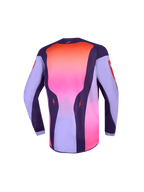 Alpinestars Jeugd Fluid Hunt jersey 2027, paars en roze motorcrossjersey voor jeugd met een verlengde achterzijde.