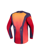 Alpinestars Jeugd Fluid Hunt jersey AND Jeugd Fluid Hunt gear set, rood en koraalrood motorcrossjersey, achteraanzicht.