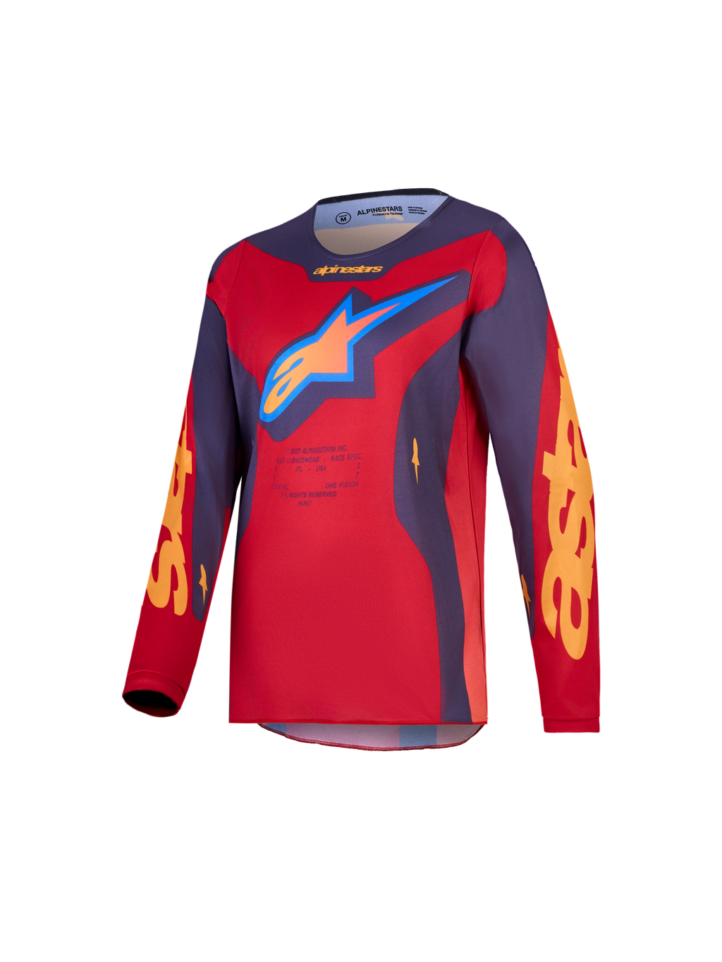 Alpinestars Jeugd Fluid Hunt Jersey AND Gear Set, motocrossjersey voor jeugd, rood en grijs, ademend polyfabric.