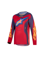 Alpinestars Jeugd Fluid Hunt Jersey AND Gear Set, motocrossjersey voor jeugd, rood en grijs, ademend polyfabric.