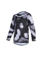 Alpinestars 2026 Racer Lahnd Jersey, Motocross Jersey, Iron Camo, Black and grey camouflage pattern, white Alpinestars wordmark and logo on chest, long-sleeve performance off-road apparel