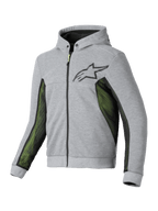 Alpinestars Chrome Air Sport Hoodie met capuchon, grijs en zwart, heren motorjas met ventilatie en CE-gecertificeerde bescherming
