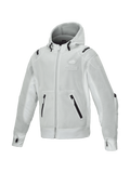 Alpinestars Moflow Air Tech Hoodie, Gray Men's Urban Motorcycle Jacket, breathable mesh and Tech-Air Ready design.