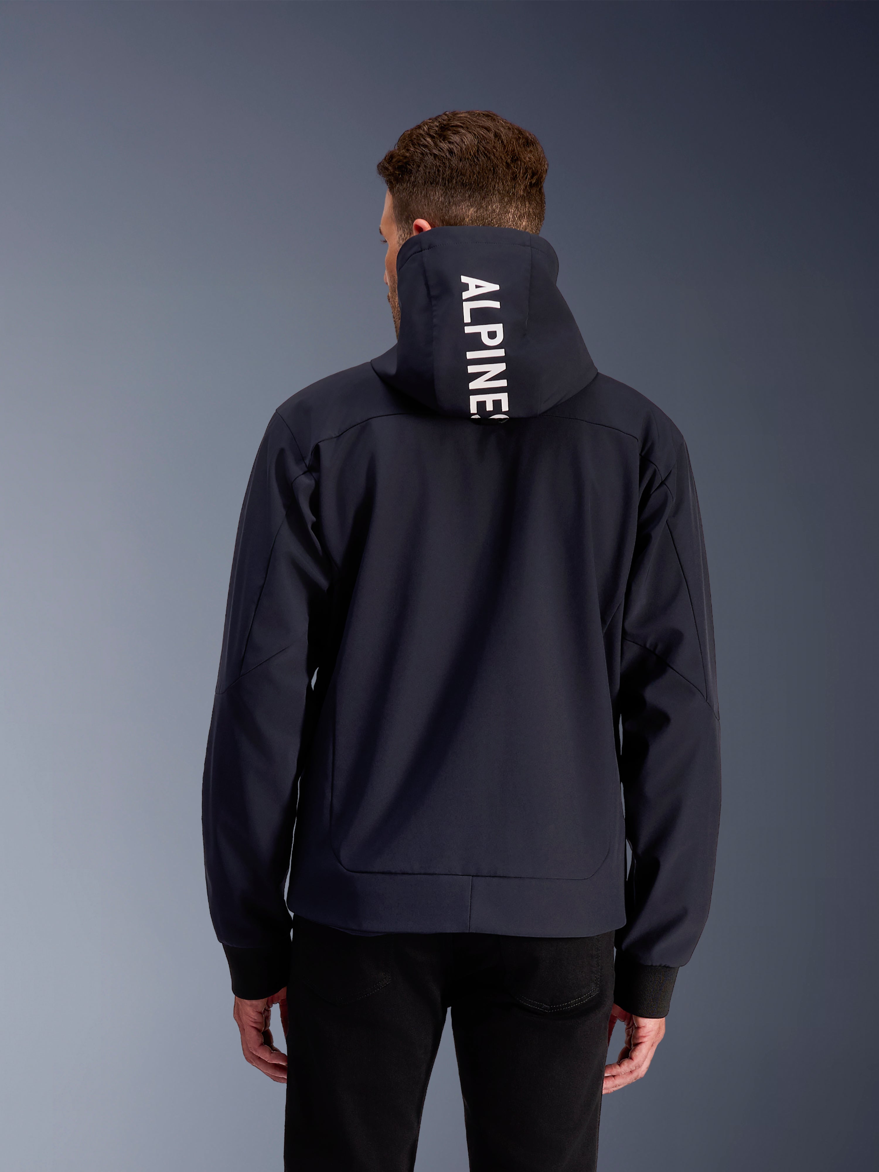 Alpinestars Radium Tech Hoodie, Men's urban motorcycle jacket, Black and White, windproof 3L textile construction.