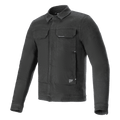 Alpinestars Garage Jacket, motorjas, Smoke Gray, stretch katoenen denim met lange mouwen en een op werkkleding geïnspireerd silhouet, voorzien van borstzakken en subtiele logo-patches, urban casual beschermende kleding