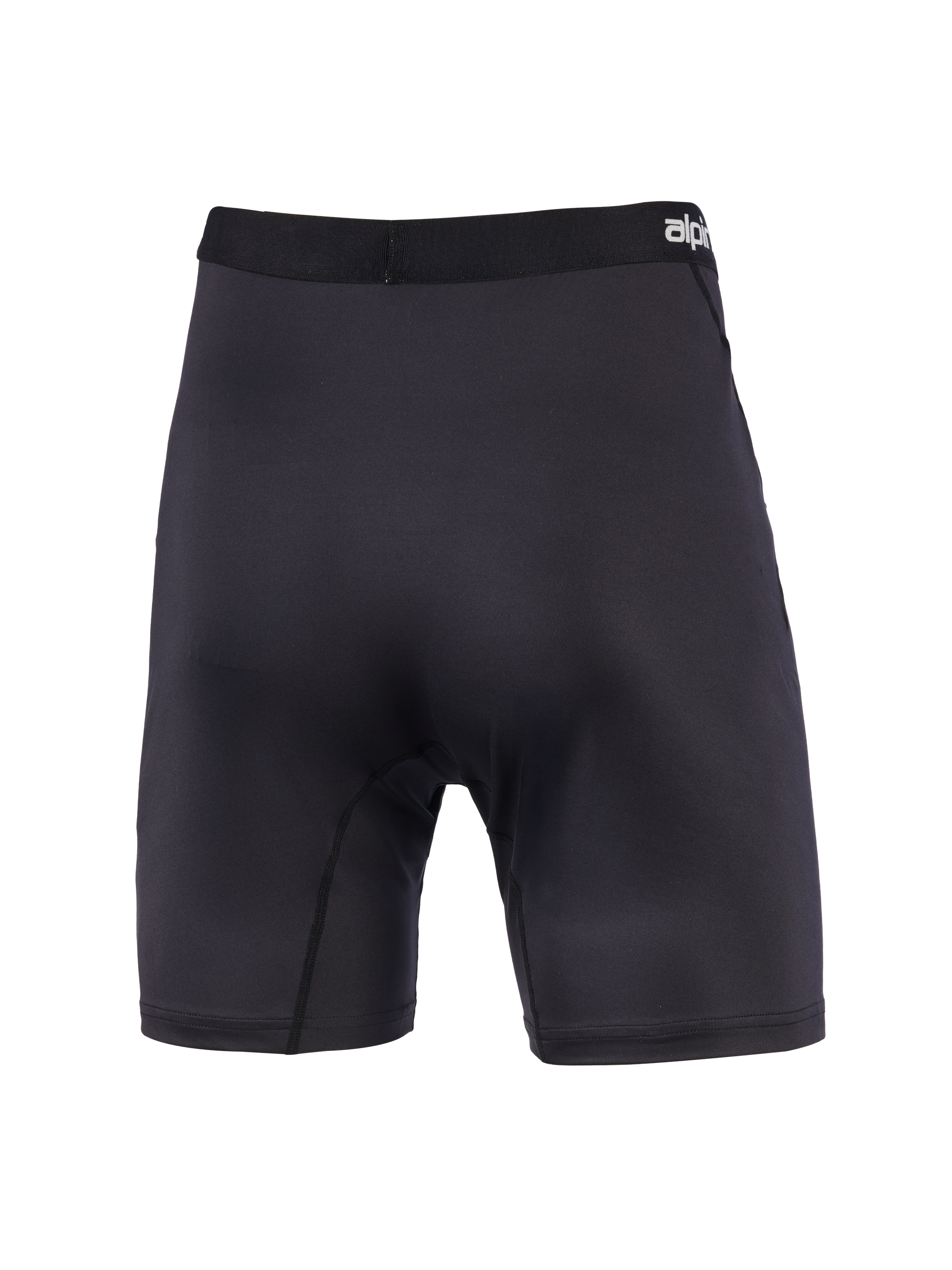 Alpinestars MX Boxer, motocross boxershort, zwart, achteraanzicht met gladde stretch polystof, elastische tailleband met merklogo en ergonomische stiksels voor off-road rijcomfort