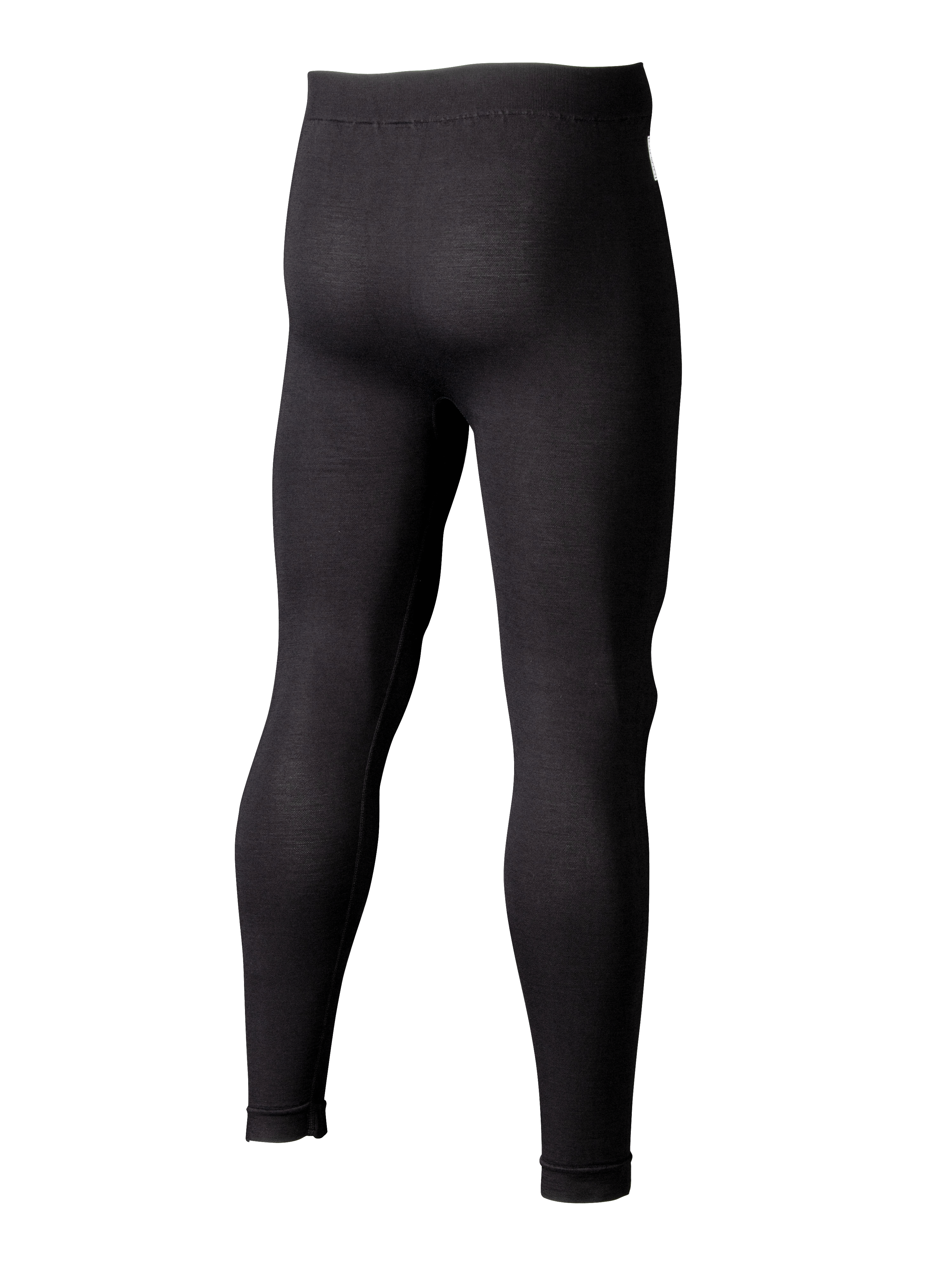 Alpinestars ZX Evo V3 Bottom, auto race onderkleding broek, zwart, 3/4 achteraanzicht van de slim-fit vlamvertragende legging, jacquard mesh constructie voor ademend vermogen in de autosport