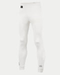 Alpinestars Race Bottom FIA, auto racing basislaag broek, wit, voorzien van zwart FIA-label op de heup en branding op het onderbeen, lichtgewicht en ademend vlamvertragend textiel voor professionele autosport