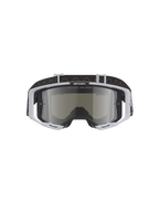 Alpinestars Vision 8 Lahnd Goggles, Motocross Goggles, Iron Camo Mirror Silver, light gray frame with a mirrored silver lens, black strap with wavy pattern, professional eyewear for off-road racing and motocross