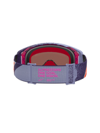 Alpinestars Supertech Hiten Motocross Goggles, purple and red with a pink mirror lens and branded elastic strap.