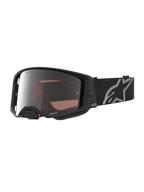 Alpinestars Supertech Vesta Motocross Goggles, Matte Black and Silver Mirror lens, high-definition optics for off-road racing.
