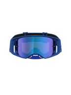 Alpinestars Supertech Vesta Motocross Goggles, blithe blue with mirror blue lens and ergonomic frame for off-road racing.