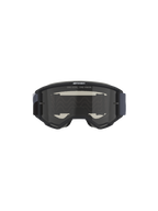 Alpinestars Vision Sand Goggles, Motocross Goggles, Black and Gray with Dark Smoke lens, featuring 'ONE GOAL. ONE VISION.' slogan on the lens, wide woven strap, designed for dust and sand protection in off-road conditions.