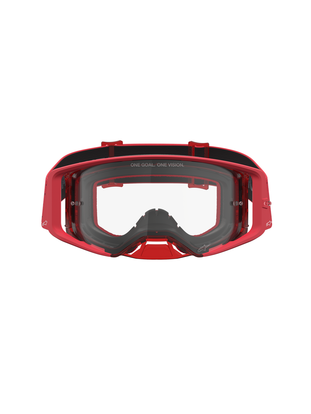 Alpinestars Supertech Vesta veiligheidsbril, rode motocrossbril voor off-road rijden met een heldere lens, breed perifeer zicht en een duurzame frameconstructie.