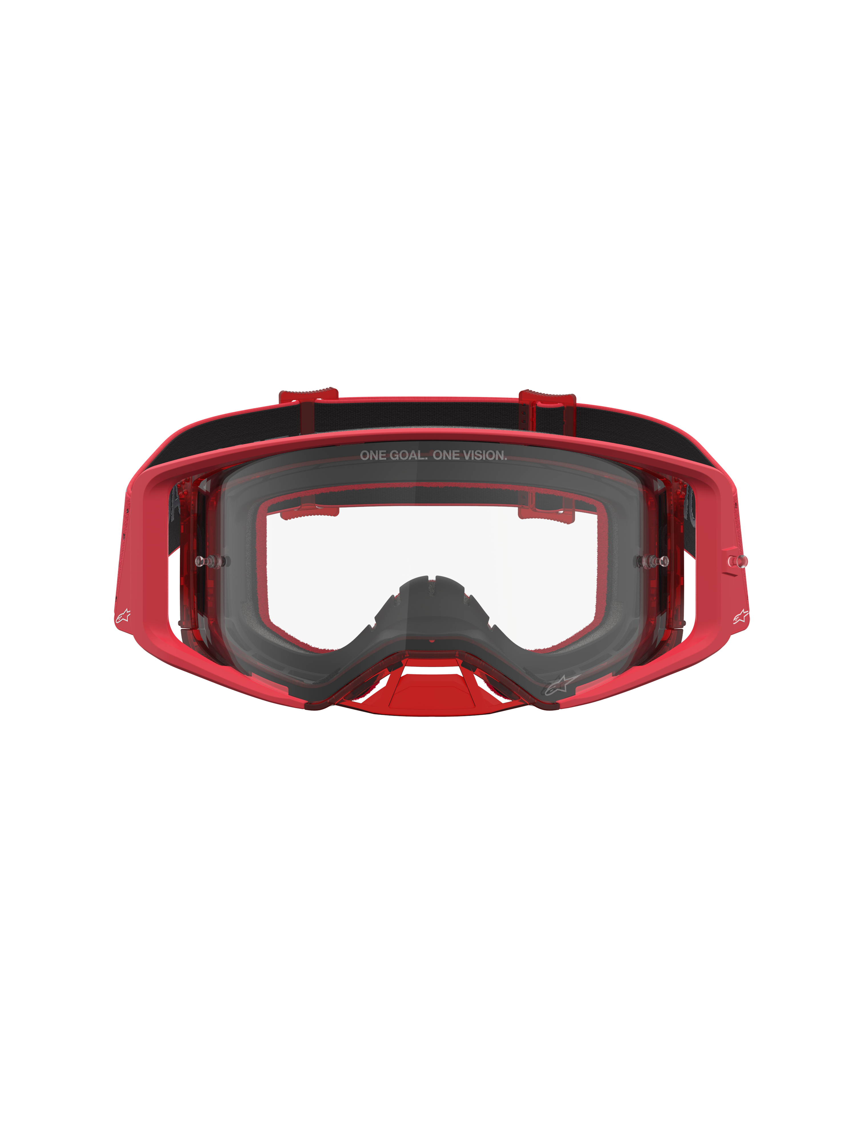 Alpinestars Supertech Vesta veiligheidsbril, rode motocrossbril voor off-road rijden met een heldere lens, breed perifeer zicht en een duurzame frameconstructie.