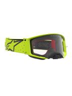 Alpinestars Supertech Vesta veiligheidsbril, motorcrossbril voor off-road, geel fluo en zwart, heldere lens