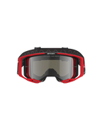 Alpinestars Vision 8 Luar Goggles, Motocross Goggles, Red and Black frame with Silver Mirror lens, high-performance design with wide field of view, prominent branding on the strap and frame, suitable for off-road and motocross racing