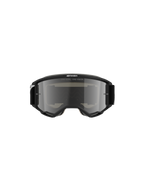 Alpinestars Vision 5 Corp crossbril, motorcrossbril, zwart met Mirror Silver lens, vooraanzicht met 'ONE GOAL. ONE VISION.' tekst en Alpinestars-logo, strak ontwerp voor offroad- en motorcrossraces