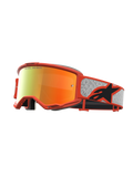 Alpinestars Vision 5 Rora veiligheidsbril, motorcrossbril, oranje en zilver, rode spiegelglaslens, A-FLEX frame en RAM-AIR ventilatiesysteem.