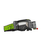 Alpinestars Vision 5 Hollow Goggles Roll Off, motorcrossbril, antraciet en fluogeel, heldere lens met geïntegreerde roll-off canisters, brede geweven band met opvallende neongroene branding, A-FLEX frame en meerlaags gezichtsschuim voor off-road prestaties