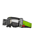 Alpinestars Vision 5 Hollow Goggles Roll Off, motorcrossbril, antraciet en fluogeel, heldere anti-condens lens met geïntegreerd WIDE-VISION roll-off systeem, opvallende fluogele band met zwarte branding, duurzame beschermende bril voor off-road