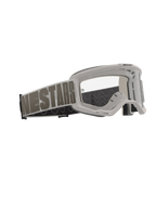 Alpinestars Vision 5 Hollow Goggles, motorcrossbril, Wind Clear, lichtgrijs frame met heldere anti-condenslens, brede geweven band met opvallende 'NESTARS'-branding, hoogwaardige beschermende bril voor off-road racen