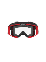 Alpinestars Vision 8 Luar Goggles, motorcrossbril, rood, zwart en helder, voorzien van een rood A-FLEX frame, heldere anti-condens polycarbonaat lens, zwarte verstelbare geweven band met logo, hoogwaardige oogbescherming voor off-road racen