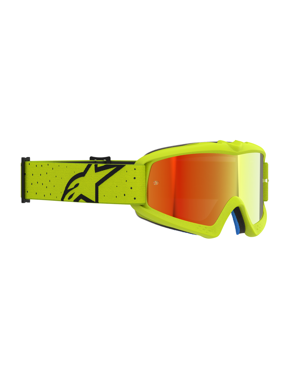 Alpinestars Vision Youth Vesta Goggles, Youth Motocross Goggles, Yellow Fluo and Red Mirror, anti-fog lens and adjustable strap.