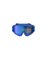 Alpinestars Vision Youth Blaze Goggles, motorcrossbril, blauw spiegelend blauw, met een blauwe spiegelende lens en flexibel blauw frame, hoogwaardige oogbescherming voor jonge off-road rijders