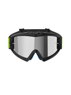 Alpinestars Vision Youth Hollow Goggles, motorcrossbril, antraciet en fluogeel, Mirror Silver lens, voorzien van een flexibel frame, tear-off-pinnen en verstelbare band met neonaccenten, specifiek jeugdontwerp voor off-road racen