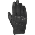Alpinestars Faster handschoenen, zwarte motorhandschoenen, met het Alpinestars sterlogo en Thermo Windtech-branding, versterkte knokkel- en vingerpadding, multi-materiaal ontwerp voor stedelijk rijden