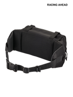 Alpinestars Tech Tool Pack, enduro- en motorcross-gereedschapstas, zwart, achteraanzicht met air-mesh rugvulling voor ventilatie, verstelbare heupgordel met stevige kunststof gesp, duurzame textielconstructie voor off-road gebruik