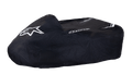 Alpinestars Kart Cover, zwarte karthoes, voorzien van wit Alpinestars sterlogo en woordmerk, duurzame weerbestendige stof met witte streepaccenten, gestructureerd ontwerp voor bescherming in de paddock