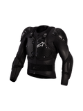Alpinestars Bionic Action V3 beschermjas, motocross lichaamsbescherming, zwart en wit, CE-niveau 1 A-Morph-beschermers en ademend stretch mesh.