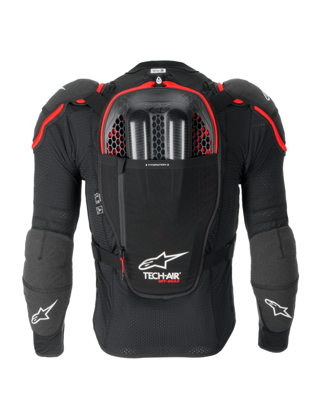 Alpinestars TECH AIR-FLOW S肘パット付ジャケット黒白赤 Tech-Air® Off-Road - Black Off Road Airbag System | Alpinestars®