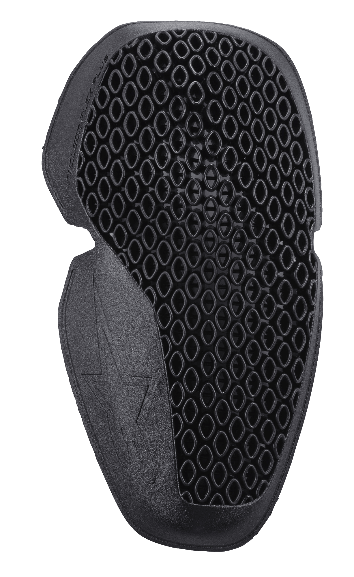 Alpinestars Nucleon Flex Plus kniebeschermer, zwart, motor knie-protector inzetstuk met een geperforeerde open-cel honingraatstructuur, ergonomisch slank profiel, flexibel ontwerp met sterlogo in reliëf