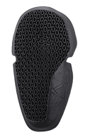 Alpinestars Nucleon Flex Plus elleboogbeschermers, zwarte motorbeschermingsinsert met een open honingraatstructuur voor ventilatie, flexibel ergonomisch ontwerp met reliëf ster-logo, CE Level 1 gecertificeerde impactbescherming