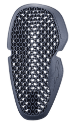 Alpinestars Nucleon Flex Pro elleboogbeschermer, antracietgrijs, honingraat ventilatiepatroon, ergonomisch gevormd met logo in reliëf, flexibele impactbescherming voor motoruitrusting