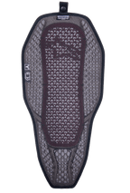 Alpinestars Nucleon Flex Proi Volledige Rugbeschermer Inzetstuk, motorrugbeschermer, Transparent Smoke Red, grijze 3D mesh voering met zichtbare rode kern, zeer geventileerd hybride ontwerp met een drukknoop voor jasintegratie