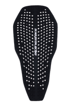 Alpinestars Nucleon Plasma Full Back Protector Insert, motorrugbeschermer, zwart, met een geperforeerde golvende textuur voor ventilatie, wit verticaal Alpinestars-logo, slank en flexibel gevormd ontwerp