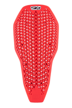 Alpinestars Nucleon Plasma Full Back Protector Insert, rood, motorrugbescherming met een geperforeerd zigzagpatroon, lichtgewicht en flexibel ontwerp voor ventilatie, schokabsorberende beschermende insert