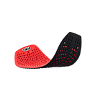 Alpinestars Nucleon Plasma volledige rugprotector insert, rood en zwart, flexibele gebogen positie met cellulair geperforeerd ontwerp, golvende schokabsorberende structuur, ademende motorbescherming