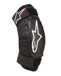 Alpinestars Youth Bionic Action Kickstart elleboogbeschermer, zwart, beschermende jeugd elleboogbeschermer met wit sterlogo en rode Kickstart-branding, dubbele verstelbare banden met klittenband, ademende mesh-stof, ergonomisch ontwerp voor motorcross en actiesporten
