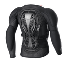 Alpinestars Youth Bionic Action V2 Protection Jacket, zwart, achteraanzicht, voorzien van een drievoudig gesegmenteerde Cell Technology rugbeschermer, sterk geventileerde mesh-stof, geïntegreerde schouder- en elleboogbescherming, beschermende uitrusting voor off-road rijden door de jeugd
