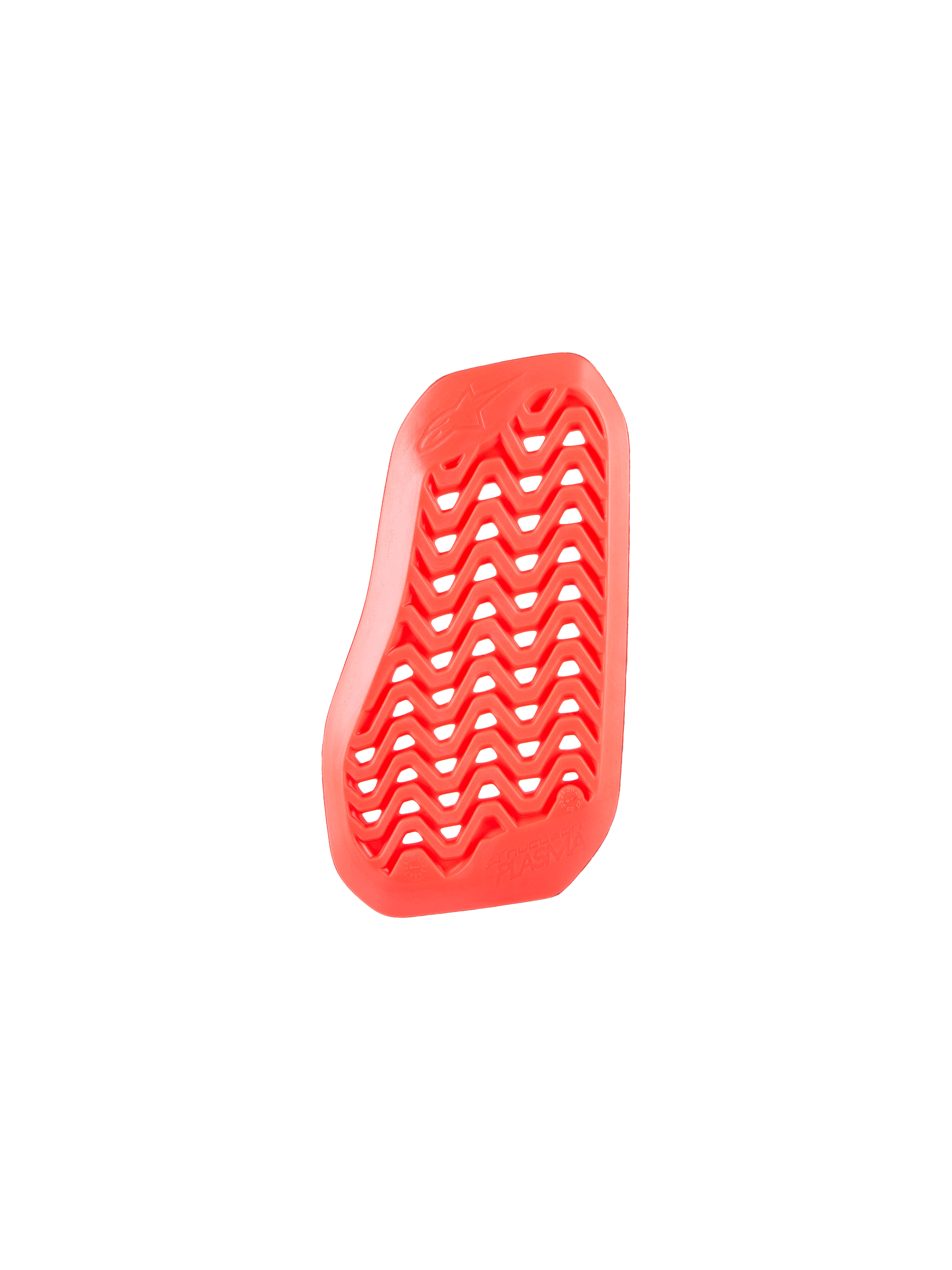 Alpinestars Nucleon Plasma Gedeelde Borstbeschermer Insert, rood, geperforeerd zigzagontwerp voor maximale luchtstroom, lichtgewicht en flexibel bio-gebaseerd schokabsorberend materiaal voor motoruitrusting op de weg