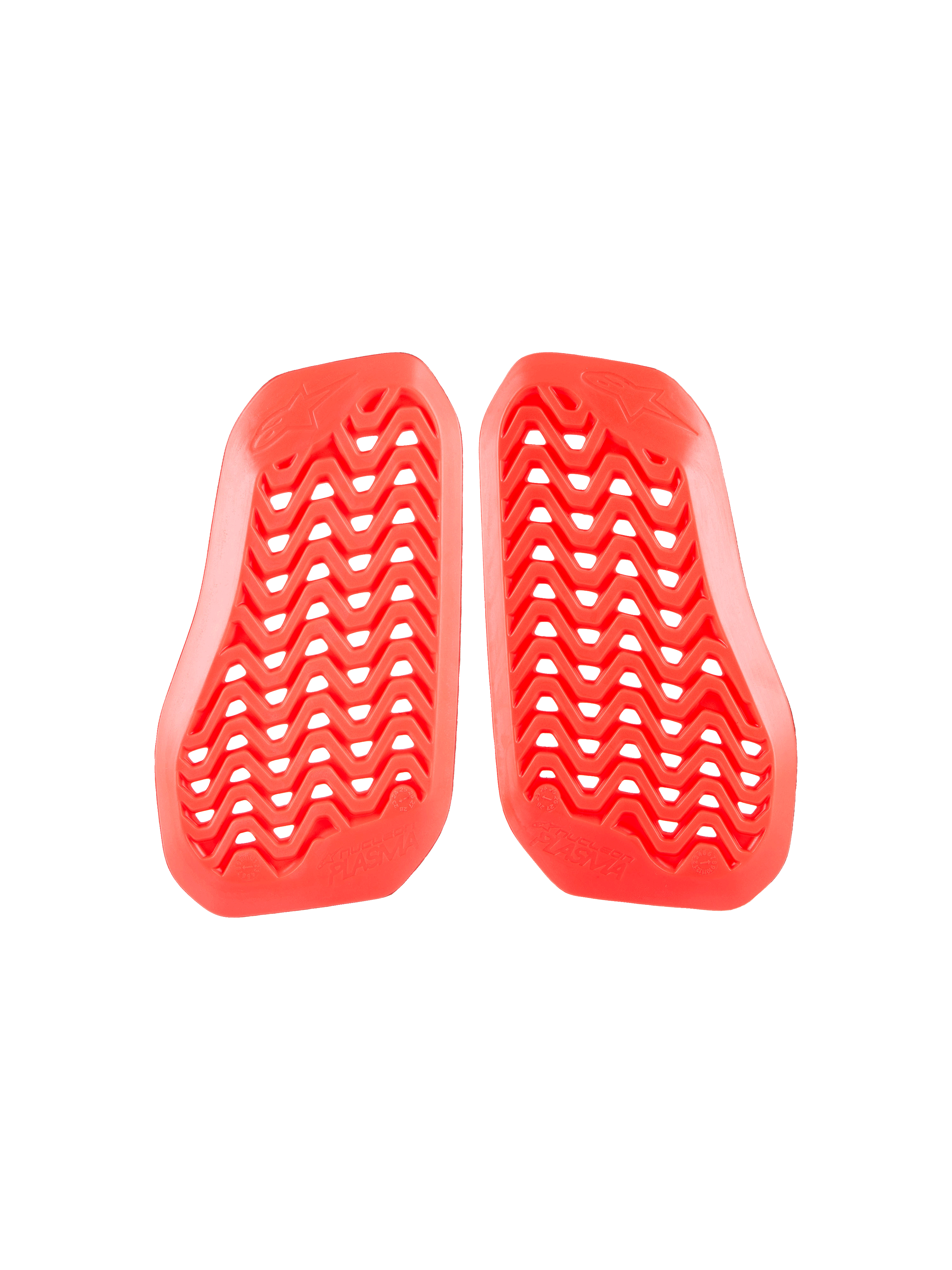 Alpinestars Nucleon Plasma Divided Chest Protector, rode motorborstbeschermer insert, geventileerd zigzagpatroon met geperforeerde gaten, CE-gecertificeerde impactbescherming, tweedelige lichtgewicht constructie