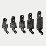 Alpinestars BNS Maat Adapter Kit, helm- en nekbeschermingsaccessoire, vijf zwarte kunststof adapteronderdelen in oplopende maten, modulair ontwerp voor pasvormaanpassing met montagegaten en getextureerde branding, effen zwarte kleur