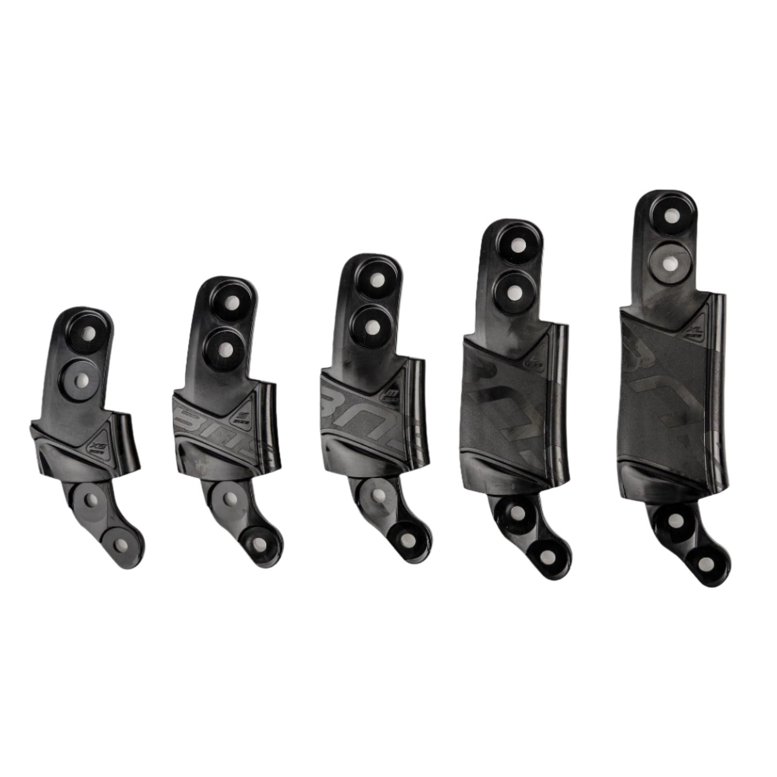 Alpinestars BNS Maat Adapter Kit, Bionic Neck Support accessoire, zwart, vijf kunststof maatonderdelen van verschillende hoogtes voor nauwkeurige aanpassing van de brace, modulaire pasvormonderdelen voor off-road bescherming